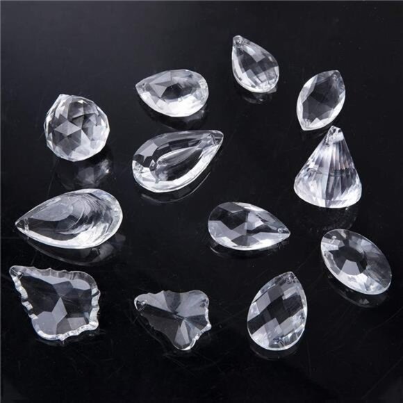 Clear Jewelry Crystals Pendants Chandelier Lamp Lighting Drops Prisms - Picture 5 of 7